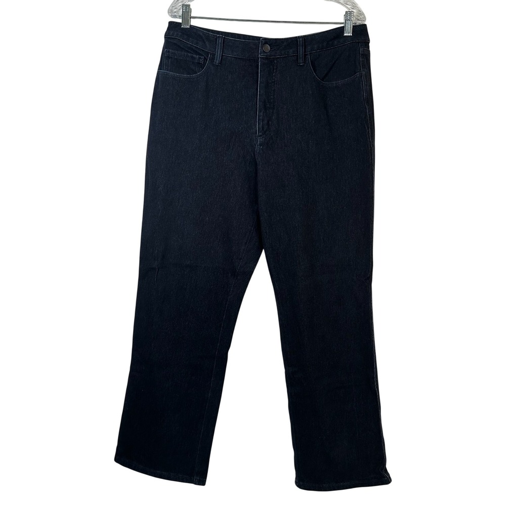 Coldwater Creek Classic Fit Dark Indigo Straight Leg Jeans Petite 16 P16 Stretch